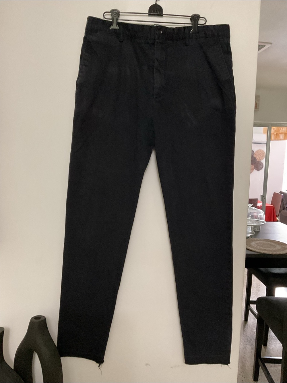 Zara Black Slim Chino Pants 36/30